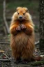 Placeholder: feral ginger beaver woman with long fur all over her entire body