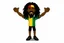 Placeholder: cartoon rasta in tpose white background