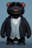 Placeholder: Waist up muppet Portrait, Kim Jong-un as muppet doll, black suit, photo studio, blue background, unreal engine 5, concept art, art station, god lights, ray tracing, RTX, lumen lighting, ultra detail, volumetric lighting, 3d.