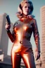 Placeholder: Ultra Realistic retro sci-fi portrait image from 1960, New York, spaceship, sweet young Jane Fonda, tight latex suit, weapon, fighting stance, soft color, highly detailed, unreal engine 5, ray tracing, RTX, lumen lighting, ultra detail, volumetric lighting, 3d, finely drawn, high definition, high resolution.