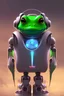 Placeholder: Robot frog in cyber city