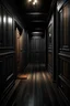 Placeholder: dark house corridor with a cabinet