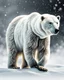 Placeholder: Fondo blanco Art illustration lineal polar bear, nieve, calidad ultra, hiperdetallado, 12k, fondo blanco, color blanco y negro full body