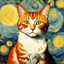 Placeholder: Porträt einer Katze von Van Gogh