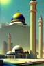 Placeholder: mosque 70s sci fi art