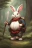 Placeholder: divine killer chubby bunny floppy ears adventurer dnd realism art