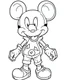 Placeholder: outline art for Mickey Mouse coloring page, Japanese manga style, cartoon style, cute face, white background sketch style, full body is a must, only use outline, clean line art, no shadow, bold outline