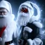 Placeholder: All Black Santa, ghost, wearing high tech mask, white smoke, dark, rage, high definition, ultra 8 k, volumetric lighting, blue fire, fog red rain