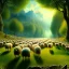 Placeholder: Epic Drawing of scenery with sheep of The LOTR estilo Van Gogh 4k