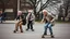 Placeholder: Elderly pensioners on skateboards. Photographic quality and detail, award-winning image, beautiful composition, 35mm lens.