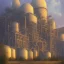 Placeholder: a beautiful and warm painting of a nuclear plant by jerome bosch