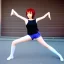 Placeholder: Anime girl doing a split