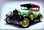 Placeholder: a true-to-life 1928 ford model a sedan, classic wheels, centered, intricate, extreme detailed, photorealism, center view, suburb background, pivot on ford, pen and color marker, painting by cheryl kelley