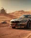 Placeholder: Mad max car. BMW z4. 4k resolution, intricate details, ornate details, soft lighting, vibrant colors, retroanime, futuristic cityscape background