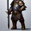 Placeholder: D&D character, paladin, dwarf, heavy armor, warhammer