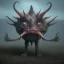 Placeholder: Surreal realistic monster with multiple eyes detailed