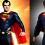 Placeholder: Henry cavil superman with a black suit