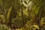 Placeholder: A brown jungle with bananas painted by Albrecht Durer