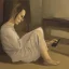 Placeholder: depressed woman typing at a smartphone laying on the floor of a dark bedroom by almeida junior