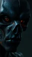Placeholder: a Black phanter eyes in the dark by his face skin is a rusted broken metallic skin texture in a 3d rendering full-height image of a grim and dark scene. Ensure the final images exhibit the utmost quality, encompassing 4K, 8K, and 64K resolutions, with 3D rendering that manifests in photorealistic, hyperrealistic, and highly detailed representations. Employ techniques such as HDR, UHD,