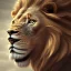 Placeholder: a lion face made with medieval elements wearing a helmet, high detail, photo, kybernetic, 8k, ray-tracing