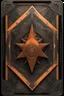 Placeholder: sacred geometry framed playing card, black and orange hellraiser star conquistador with shadows boss card in the style of Giger and fallout 4 ,,bokeh like f/0.8, tilt-shift lens 8k, high detail, smooth render, down-light, unreal engine