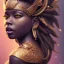 Placeholder: Portrait of Pikachu, sango fantasy, fantasy magic, intricate, sharp focus, illustration, lot's of grain on the skin, tribal tatoos,highly detailed, digital painting, concept art, masterpiece head sexy lady body black African beauty space lady black one head African afro sun, high key lighting, volumetric light high details psychedelic background, cyborg