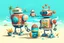 Placeholder: cool fun beach brand beach wear random design seaside robots abstract objects machines like havana brand