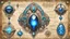 Placeholder: (JEWELED BLUEPRINT:1.5) schematic of ancient shiny (alien trinkets:1.5), weathered parchment background, silver filigree edges, bold lines, vivid tattoo ink, shiny glass jewels, bold (colorful hieroglyphs:1.5) cartouche, 8k resolution, epic, beautiful, masterpiece, trending on Artstation, deviantArt, ultra detailed, sharp focus, red yellow and black, deep color, vibrant, wet, gloss