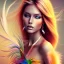 Placeholder: beautiful women with colorful feathers