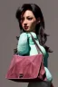 Placeholder: Woman bag made with muppet, Sesame Street style, fashion photo studio, unreal engine 5, god lights, ray tracing, RTX, lumen lighting, ultra detail, volumetric lighting, 3d.