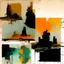 Placeholder: Minimal abstract oil painting of ancient landscapes with temples. In the style of Justin Mortimer and Phil Hale