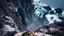 Placeholder: This mesmerizing ocean cliff scene captures the dramatic power and beauty of nature. Towering rugged cliffs stand majestically against the vast expanse of the ocean, where the water pours into a singular bottomless pit. The cliffs, with their sharp and jagged edges, create a stark contrast to the rough, flowing water, making the scene even more captivating. Sunlight pierces through the mist rising from the waterfalls, creating a magical, ethereal atmosphere