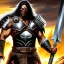 Placeholder: ultra detailed fullbody portrait of Doomsday, intense stare ,wearing metal armor, Holding Conan The Barbarian Atlantean Sword,extremely detailed digital painting, intrincate, extremely detailed face, in the style of Ohrai Noriyoshi and robert e howard and pablo oliveira and ARTGERM and Ken Kelley and Keith Parkinson,mystical colors,perfectly centered image, perfect composition, rim light, beautiful lighting,8k, stunning scene, raytracing