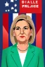 Placeholder: Extremely rich female politician portrait