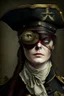 Placeholder: captain of an army victorian times woman eye patch