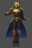 Placeholder: Golden Warforged, Batman, Sorcerer Supreme, Dark Cloak, Mechanus, Humanoid.