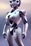 Placeholder: Fast running humanoid robot, sideways view, motion blur, running,