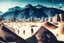 Placeholder: Modern city, people, mountains, sand, rocks