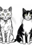 Placeholder: Make two cute outlines line drawings vector image of this exact two cats