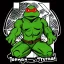 Placeholder: Frogman that resembles teenage mutant ninja turtles