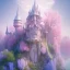 Placeholder: a magical crystal flower lys bougainvillier,snow, blue gold house castle in the woods, magnolias pink,blue lake,sun,white swanns,pink vertical, blue lake,sharp, vines, candlelit, endor, ornate, elegant, highly detailed, artstation, concept art, smooth, sharp focus, illustration, 8k, splash art, wallpaper, key visual