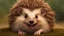 Placeholder: Realistic Hedgehog Lying On His Back And Laughing