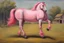 Placeholder: a pink horse like a 19th painting