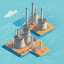 Placeholder: isometric architecture illustration of a power plant