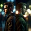 Placeholder: back and front of a man ,bokeh like f/0.8, tilt-shift lens 8k, high detail, smooth render, down-light, unreal engine