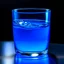 Placeholder: glass completely filled with blue liquid