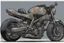 Placeholder: motorcycle, comic book,post-apocalypse, gray background,