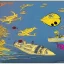 Placeholder: mix beetwen the disney nemo submarine and the beatle yellow submarine by disney in a seabed imagined by winsor mccay