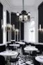 Placeholder: "Depiction of a neoclassical restaurant with black-and-white and residential-colored tables and chairs, along with chandeliers for lighting." Wiko is simple